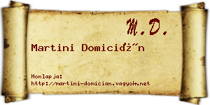 Martini Domicián névjegykártya